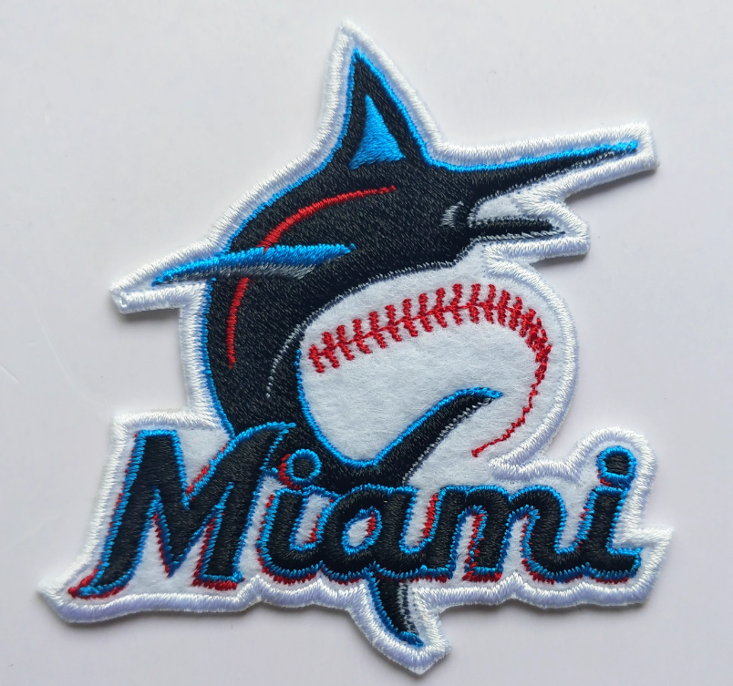 Miami Marlins Logo Iron on Patch 7.5CMx7.5CM